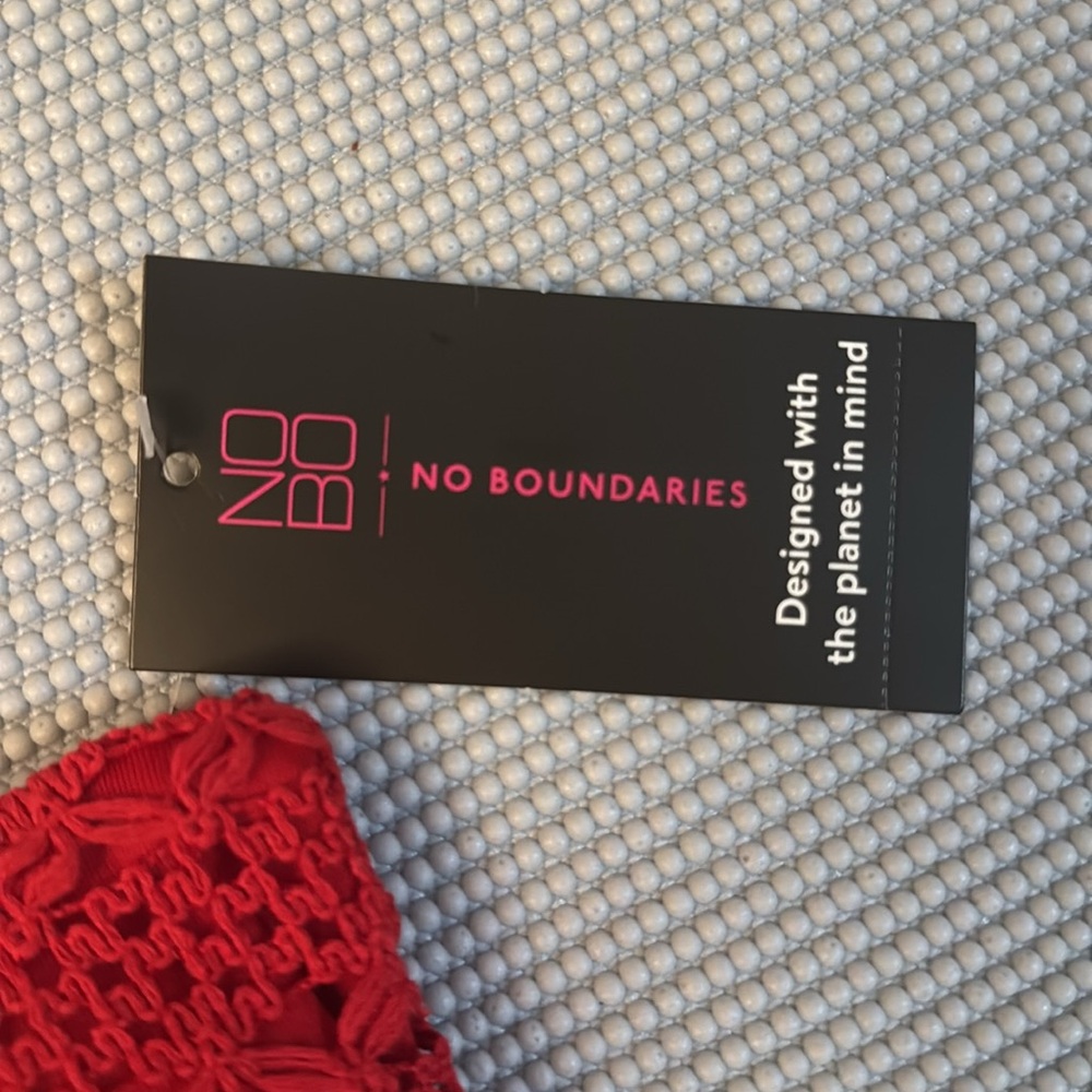 No Boundaries Red Strapless Top - Picture 2 of 2